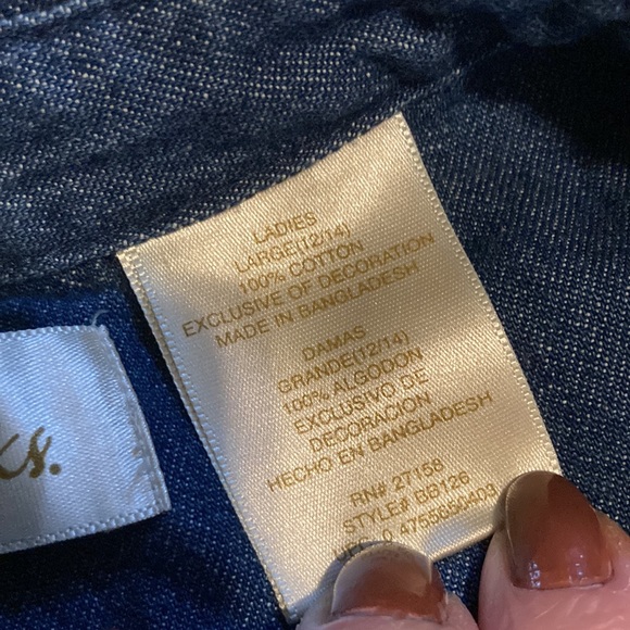 Bobbie Brooks holiday button down shirt size L12/14 - Picture 8 of 8